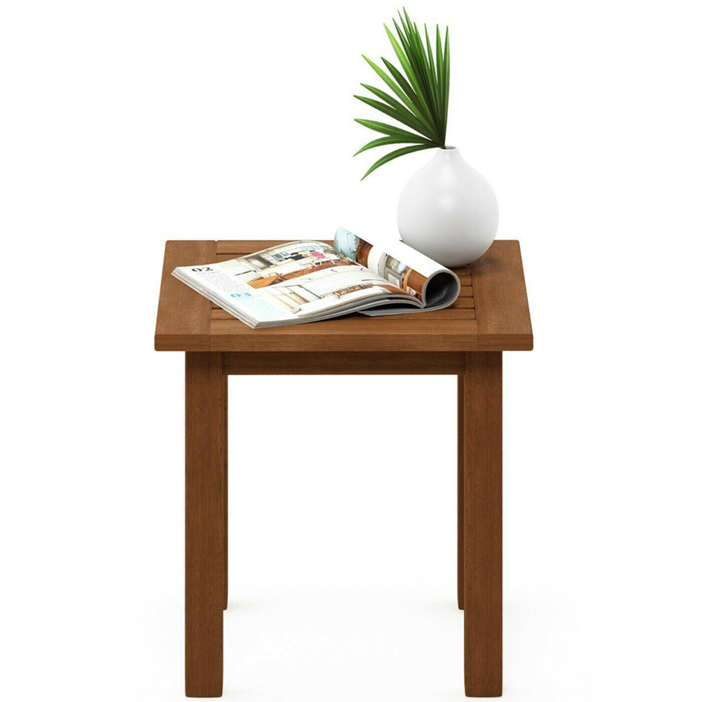 Walplus Tioman Natural Hardwood End Table Image 5