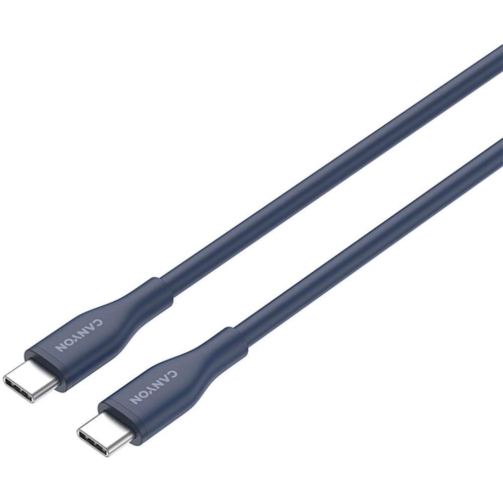 Canyon CNS-CC60SC10 Dark Blue Silicon Type-C to Type-C Cable 60W 1m Image 3