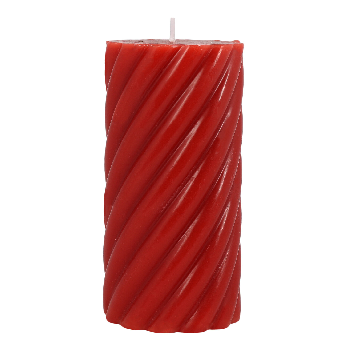 Single Ribbed Pillar Candle in Assorted styles Image 1