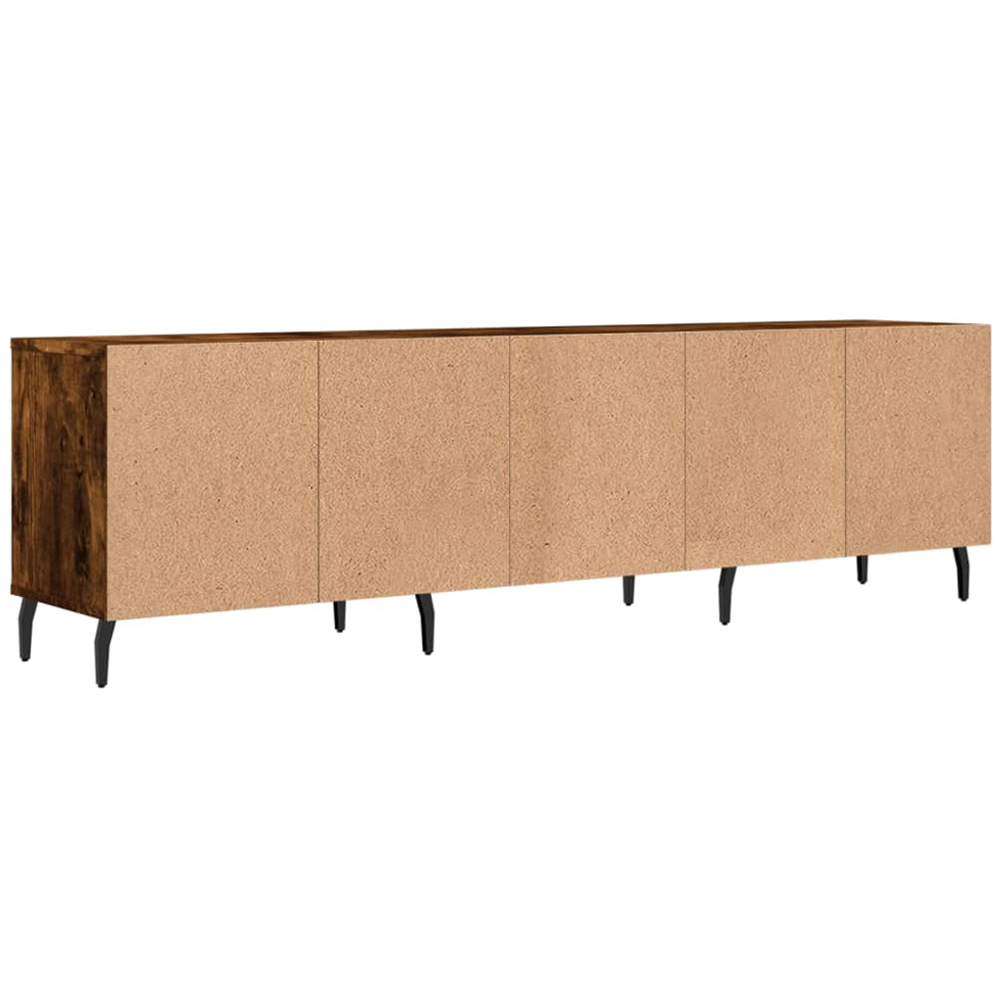 vidaXL 3 Door 3 Shelf Smoked Oak TV Cabinet Image 8