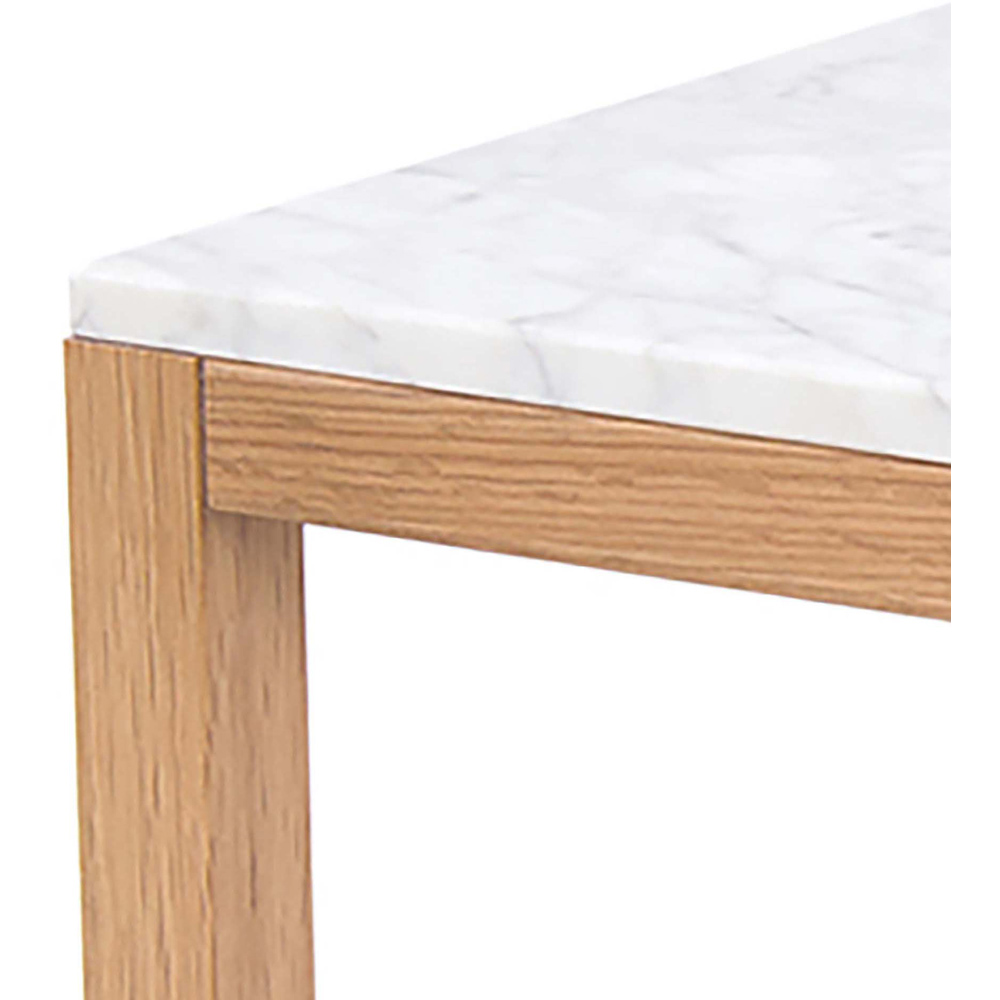 Harlow Oak Effect White Top End Table Image 3