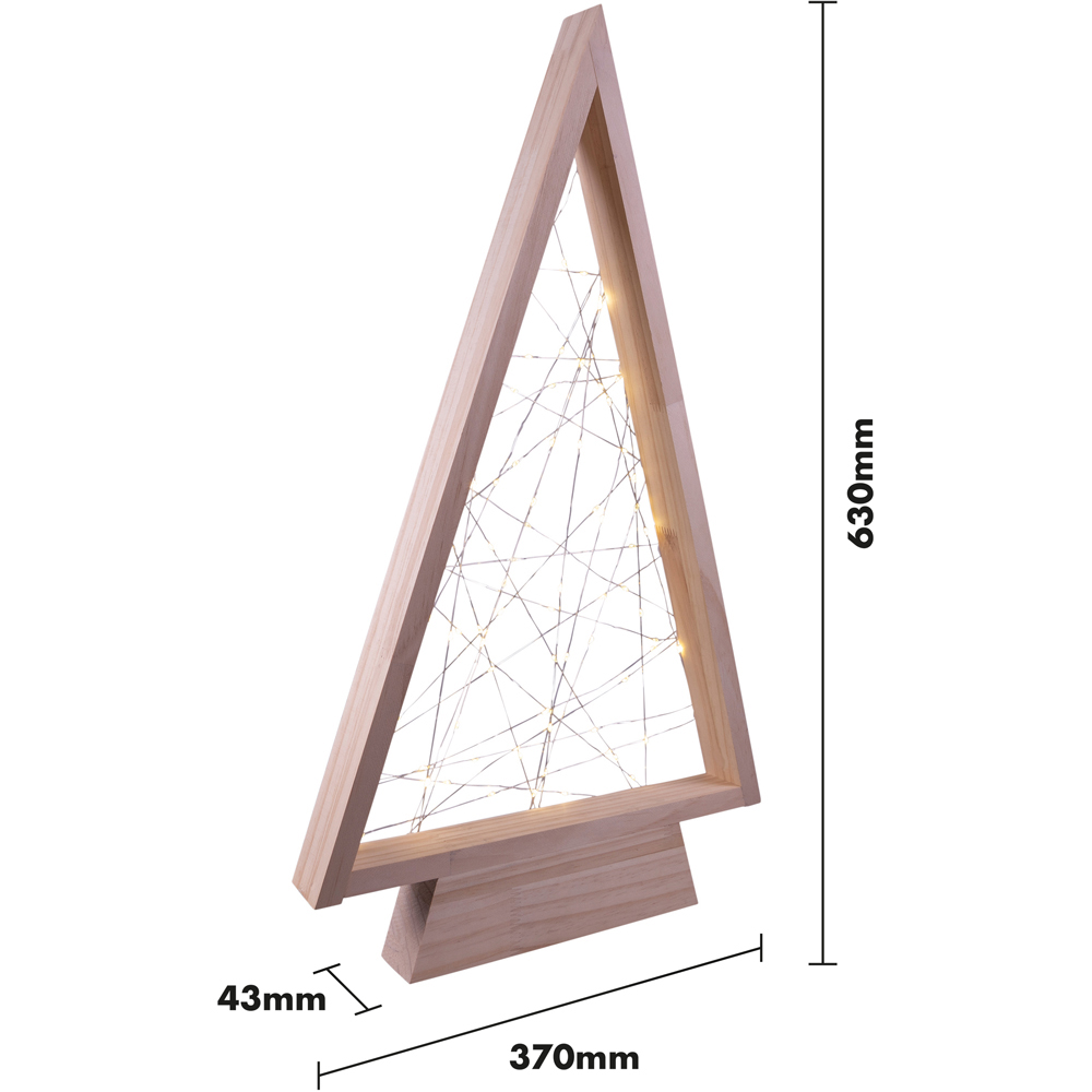 St Helens Festive Light Up Wooden Self Assembly Christmas Tree Image 4