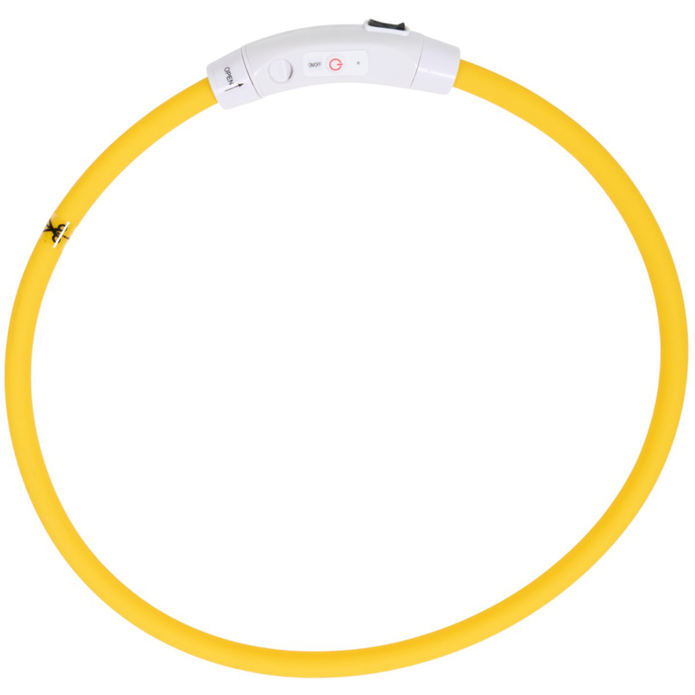 Clever Paws USB Rechargeable Flashing Pet Halo - Yellow Image 2
