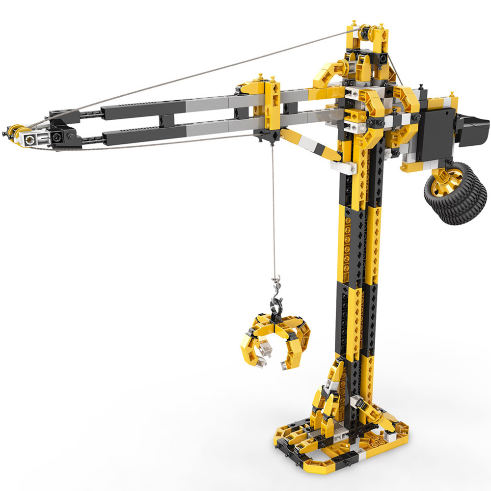 Engino Creative Builder Tall Crane Machinery Motorized Set Image 5
