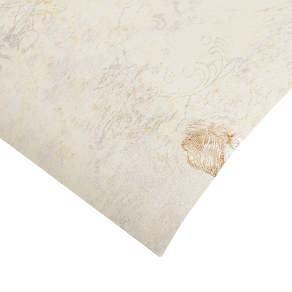 Living and Home Vintage Beige 3D Embossed Non-Woven Wallpaper Roll 950 x 53cm Image 5