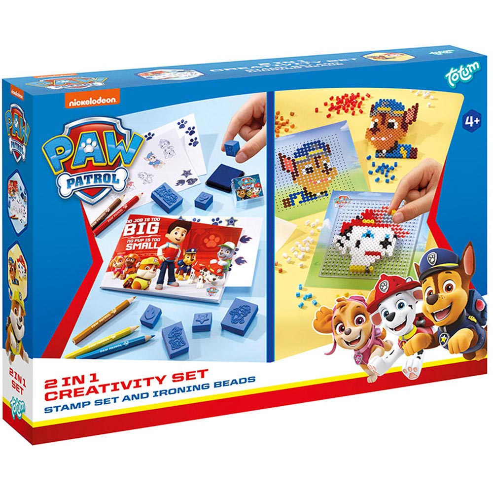 Paw Patrol 2 in 1 Creativity Set with Stamp Set and Ironing Beads Image 1
