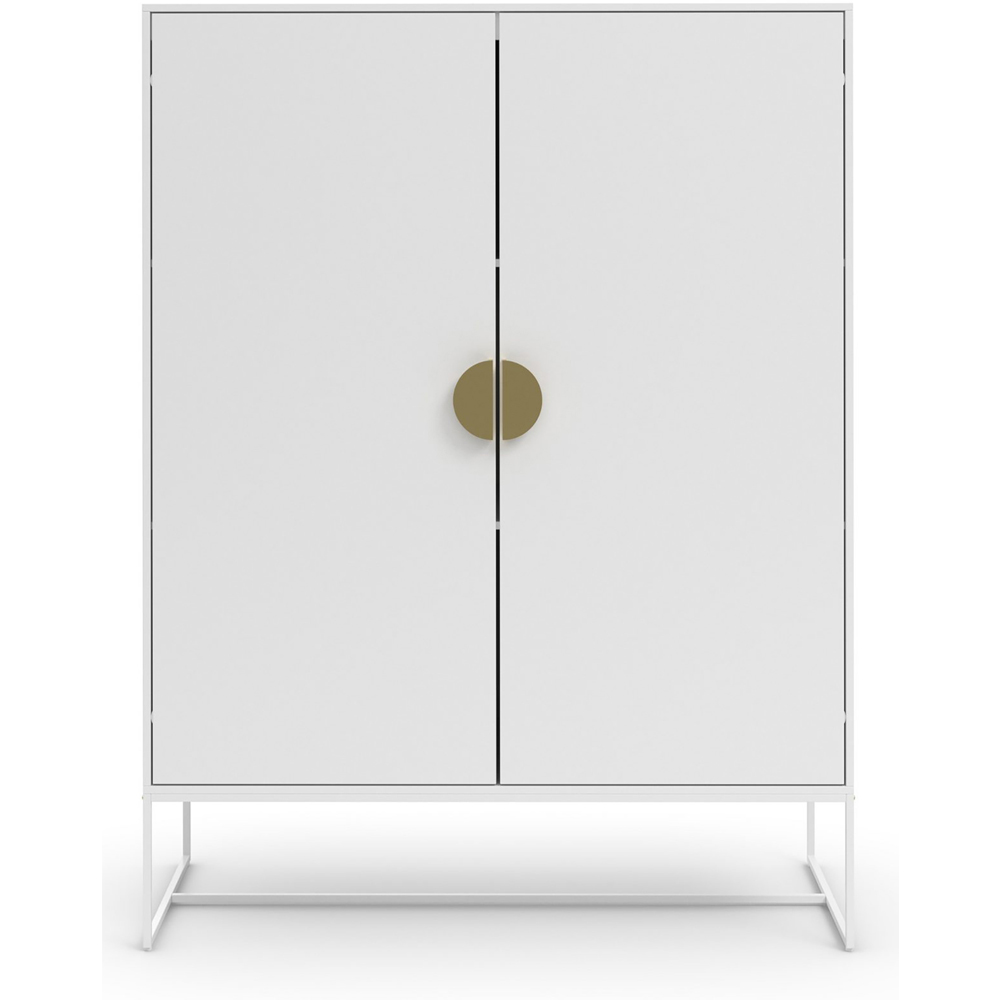 Loft24 Asia 2 Door White Particle Board Cabinet Image 3
