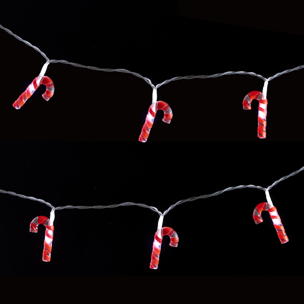 Wilko 20 B/O Mini Candy Cane LED String Lights Image 1