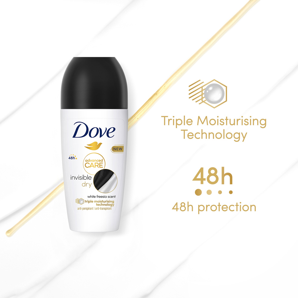 Dove  Advanced Care Invisible Dry Antiperspirant Deodorant 50ml Image 6