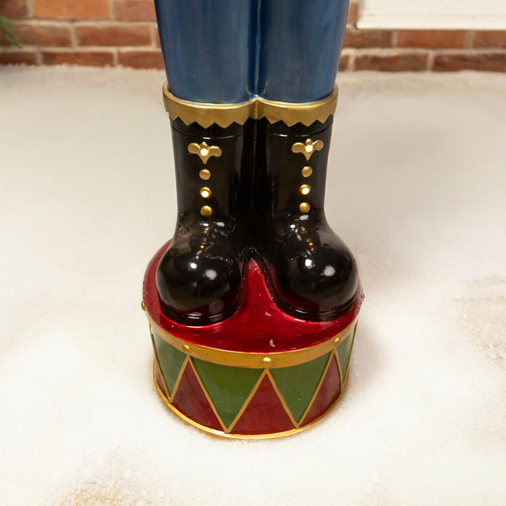 The Christmas Centre Red and Blue LED Lights Traditional Nutcracker Soldier 4.5ft Image 5