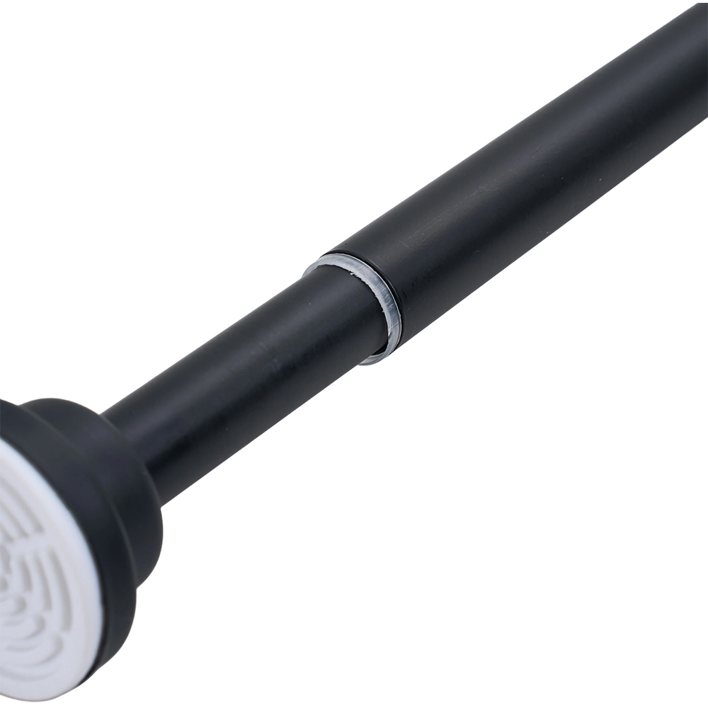 Living and Home 45-210cm Black Stainless Steel Telescopic Curtain Rod Image 5