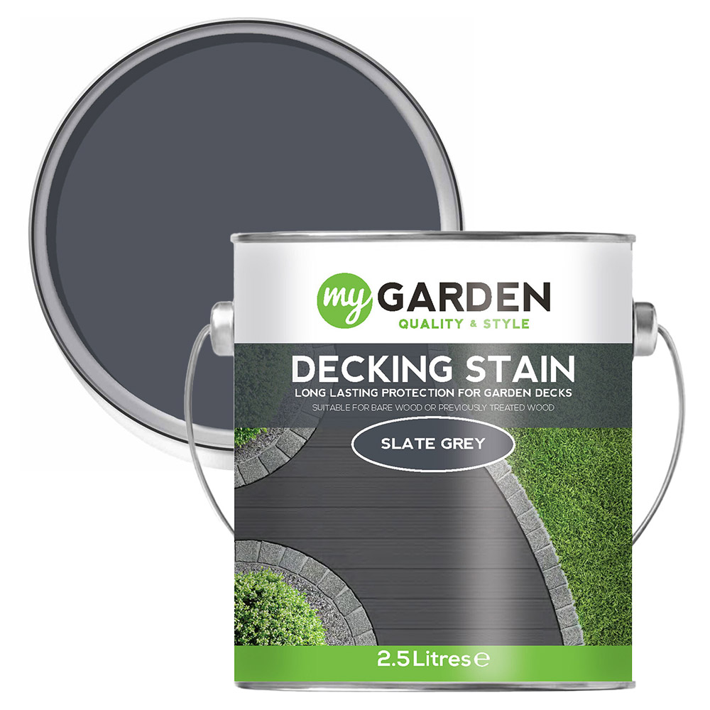 My Garden Slate Grey Decking Stain 2.5L Image 1