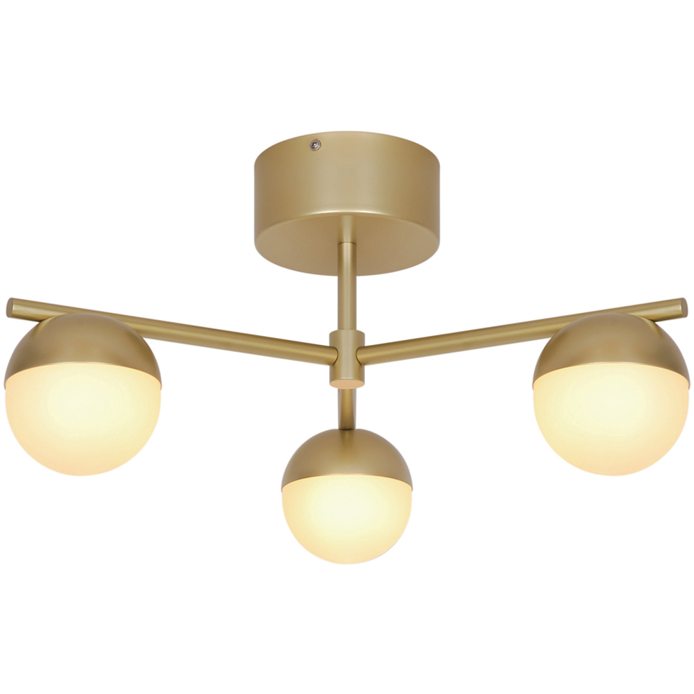Nordlux Contina 3-Head Brushed Brass Ceiling Light Image 1