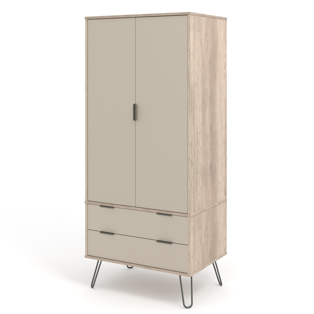 Core Products Augusta 2 Door 2 Drawer Driftwood and Calico Wardrobe Image 3