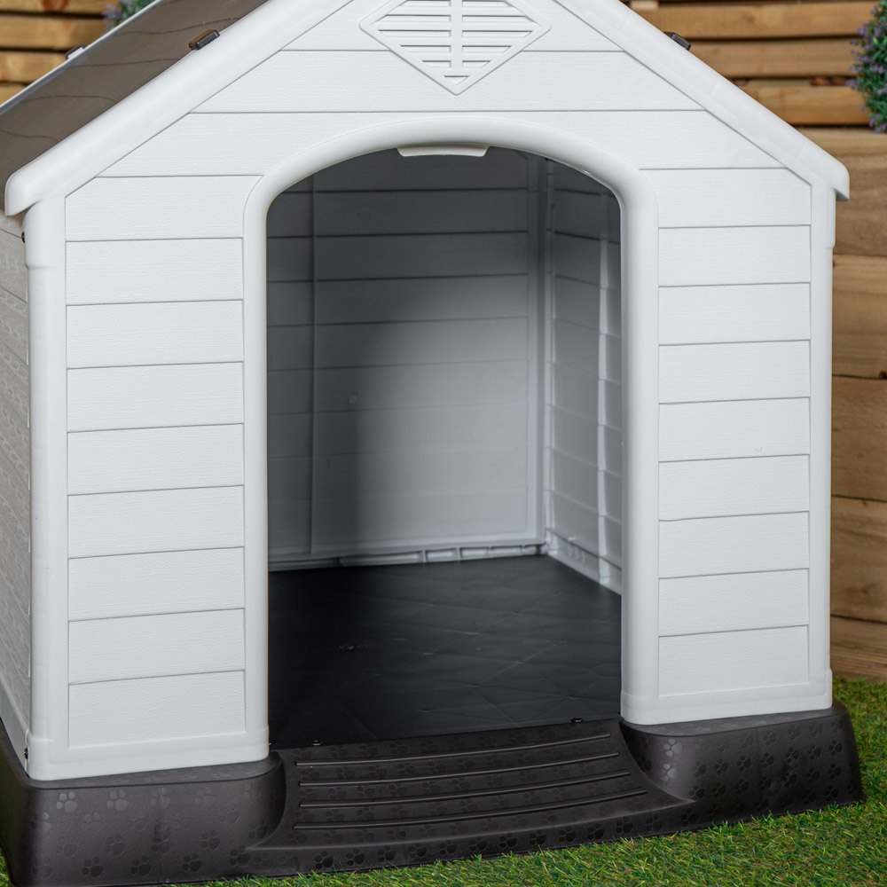 Samuel Alexander Small Grey Outdoor Plastic Dog House 82 x 76cm Image 5