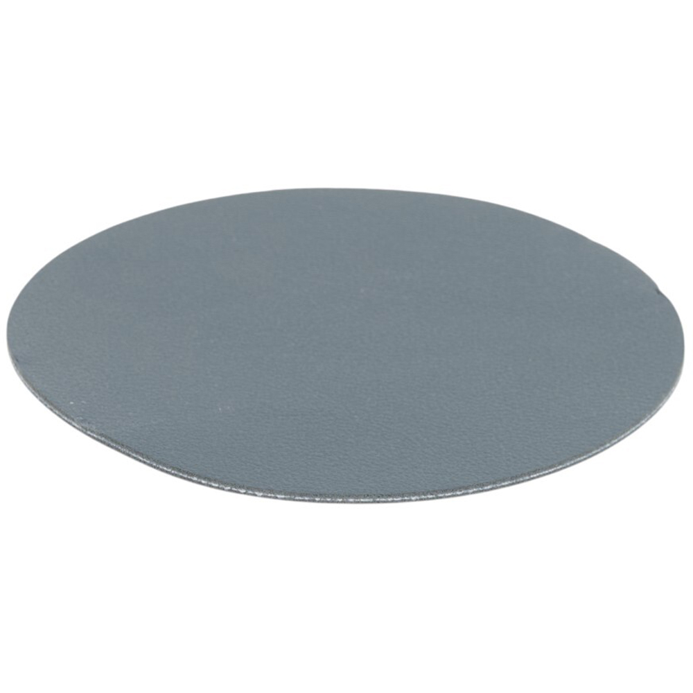 Set of 4 Round Faux Leather Coasters Charcoal Image 3