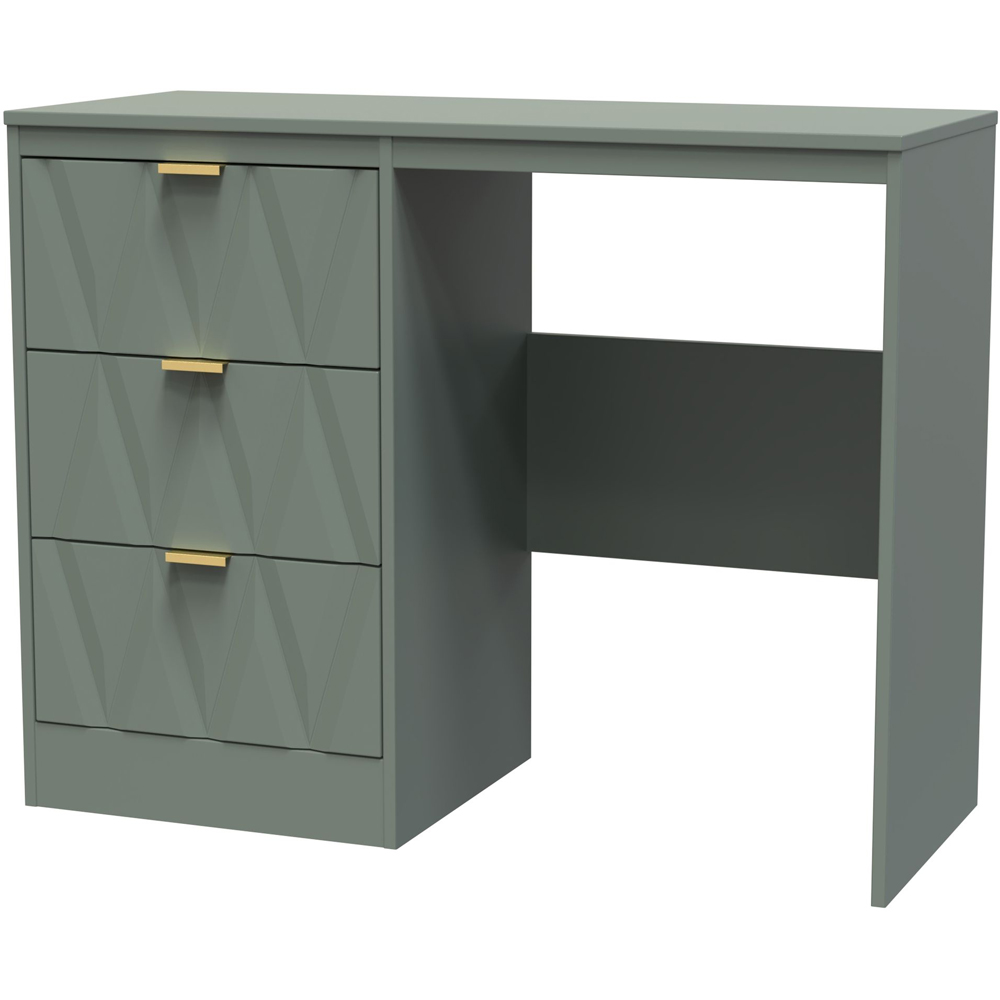 Crowndale Las Vegas 3 Drawer Reed Green Dressing Table Ready Assembled Image 2