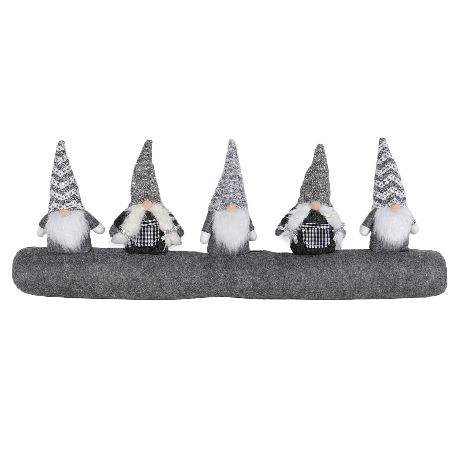 Christmas Gonks Draught Excluder Grey Cushion 32 x 89cm Wilko