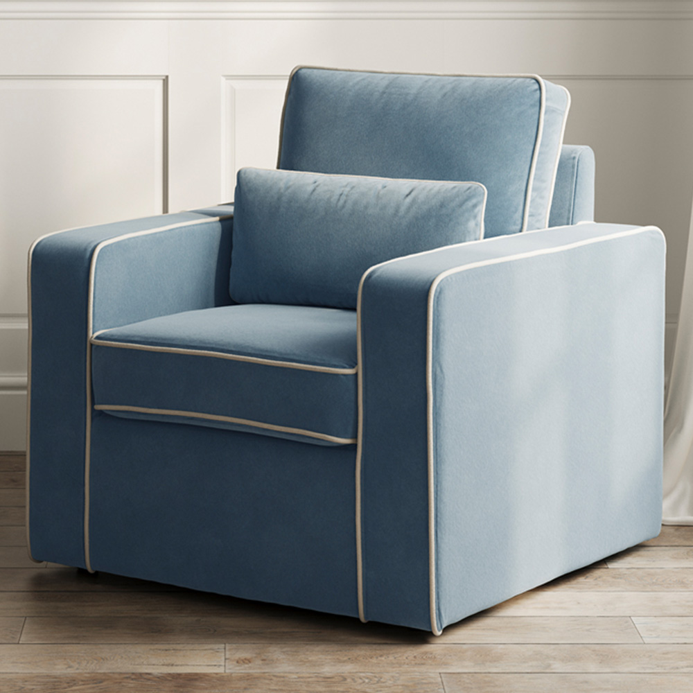 LPD Home Diego Ice Blue Chair Image 1