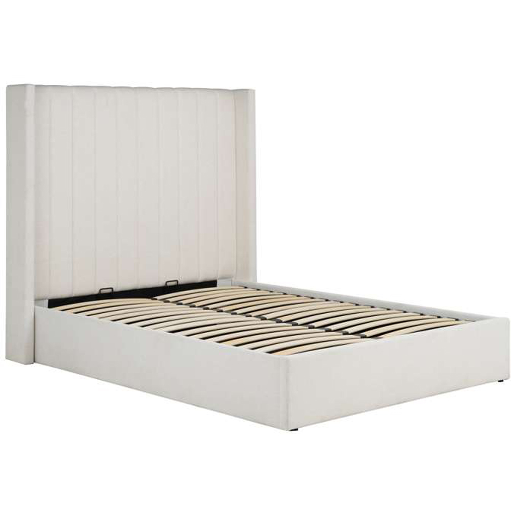 Birlea Maisey Double White Linen Ottoman Bed Image 2