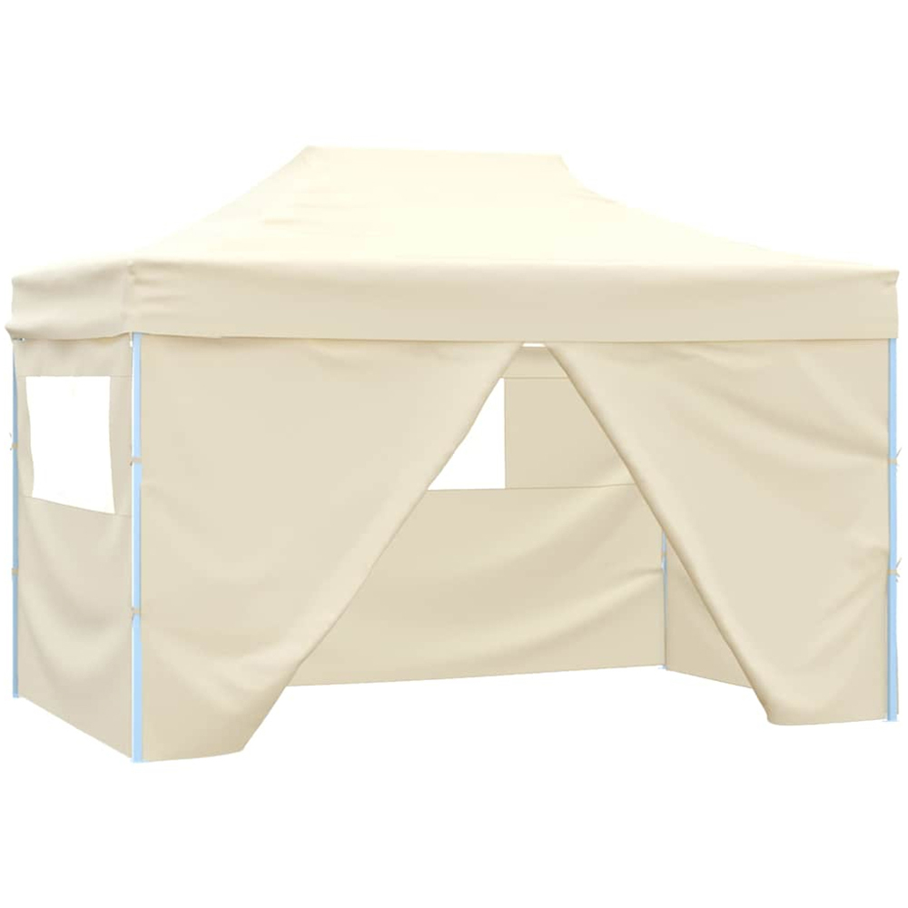vidaXL 3 x 4.5m Cream White Garden Marquee with Sidewalls Image 2