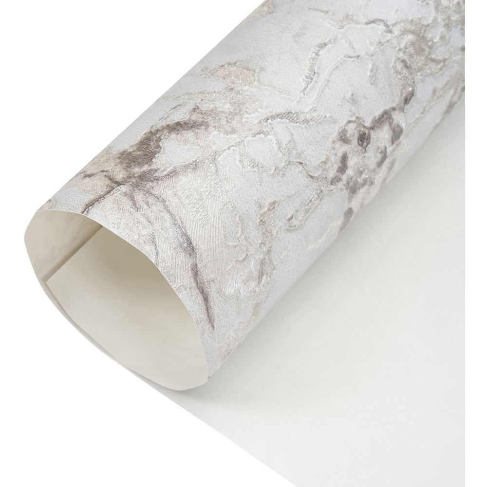 Living and Home Marble-Effect 3D Embossed Beige Non-Pasted Wallpaper Image 4