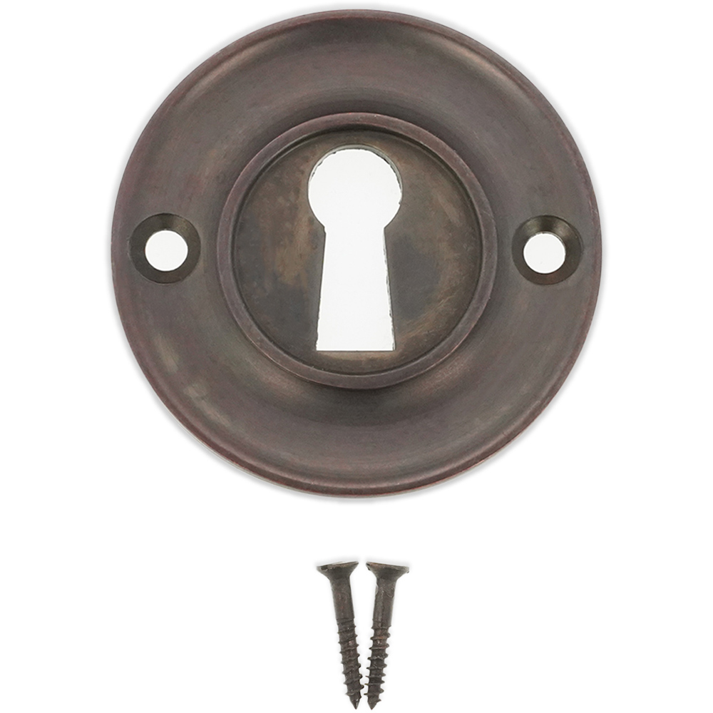 Spira Brass Slimline Standard Aged Bronze Escutcheon Image 4