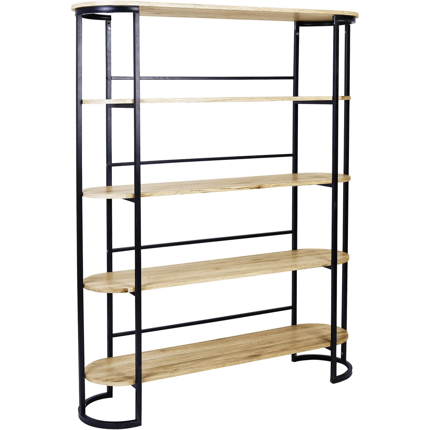 Marseille Black MDF and Metal Shelving Unit Image 3