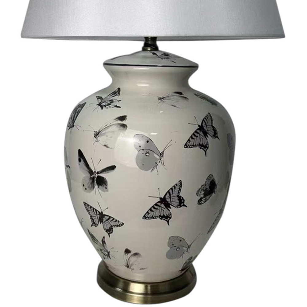 Acacia Home Butterfly Pattern Ceramic Table Lamp with Shade 51cm Image 3