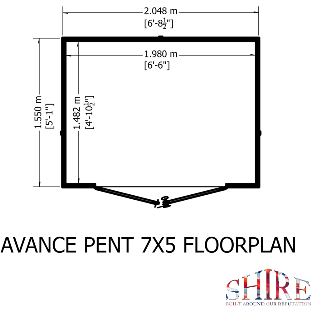 Shire Avance 7 x 5ft Pent Summerhouse Image 7