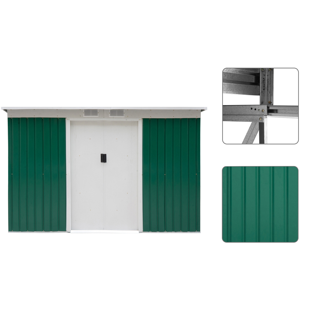 Outsunny 9x4.25ft Metal Storage Shed Image 5