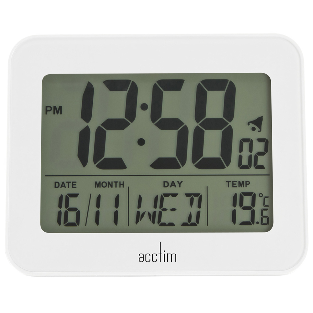 Acctim White Otto LCD Alarm Clock Image 1