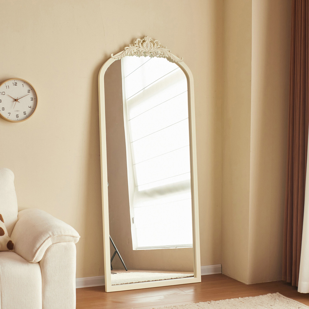 Ivory Valentina Ornate Mirror 75x183cm Image 2