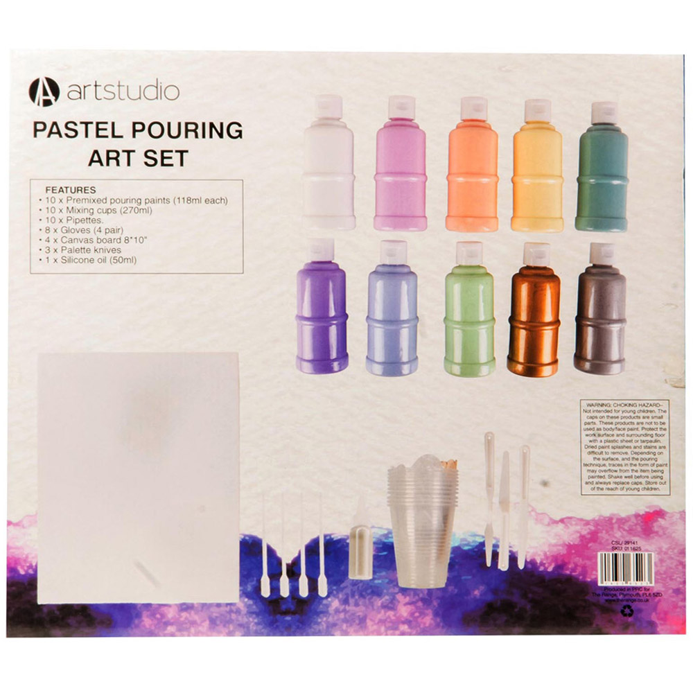 Art Studio 47 Piece Pastel Pouring Art Set Image 2