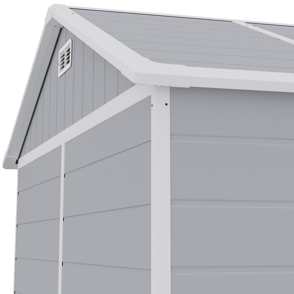 Living and Home 8 x 4ft Grey Waterproof Outdoor Storage Shed Image 6