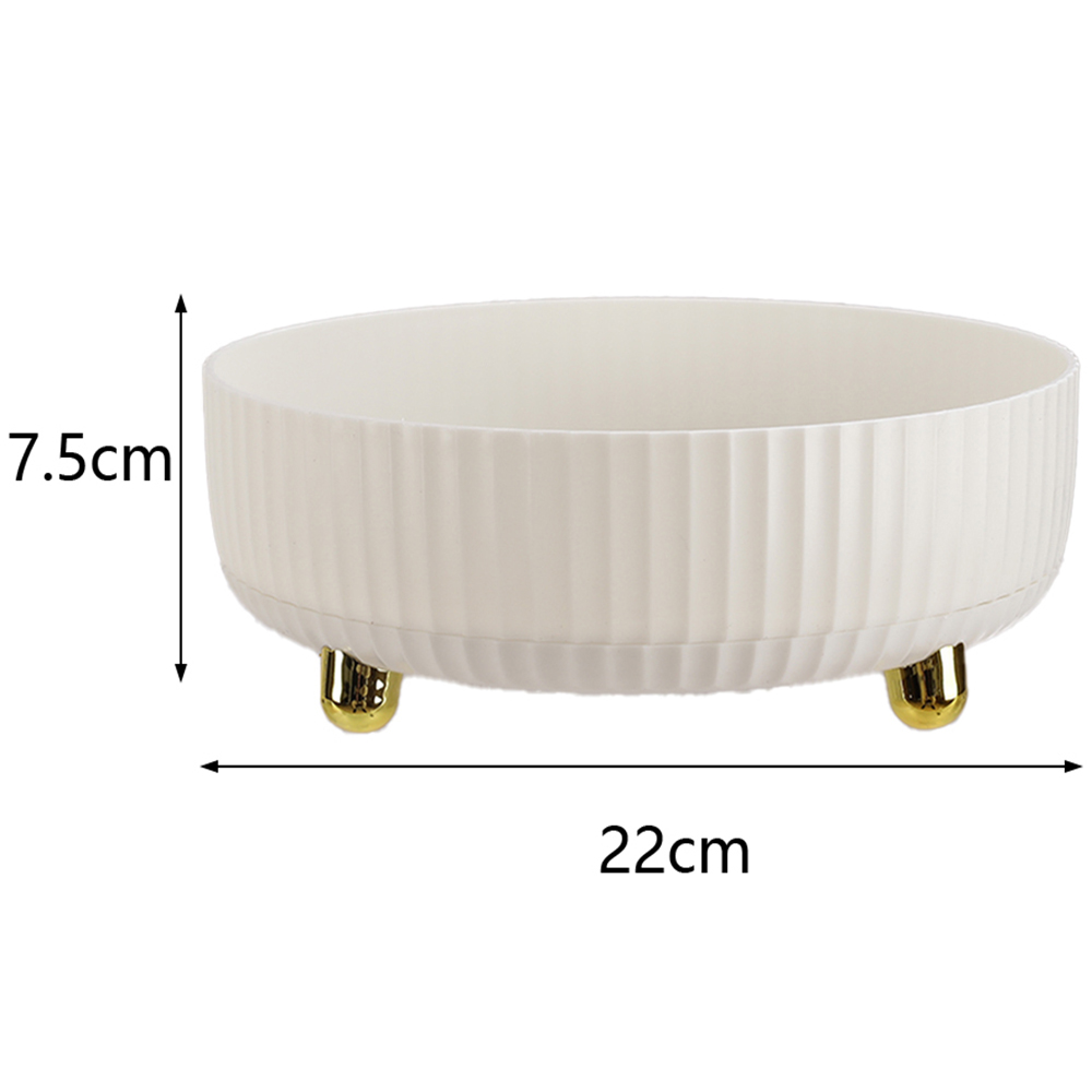 Living and Home White Rotating Round Spice Storage Rack Image 6