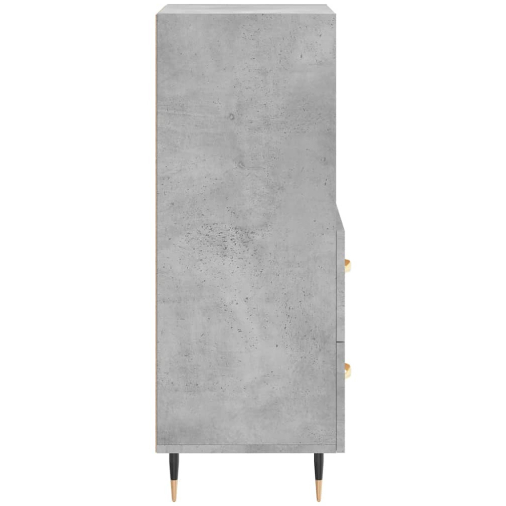 vidaXL 2 Drawer 2 Shelf Concrete Grey Sideboard Image 7