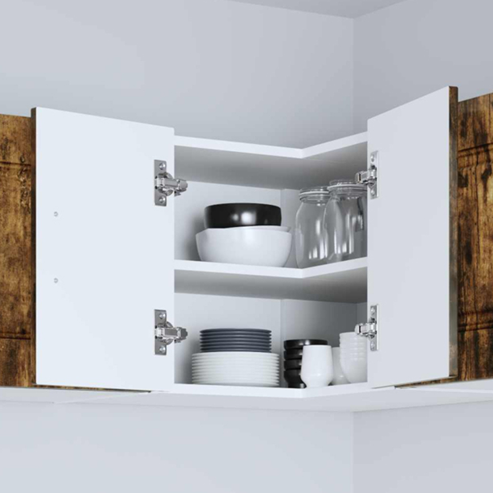 vidaXL Kalmar 2 Door Smoked Oak Wall Kitchen Cabinet Image 1