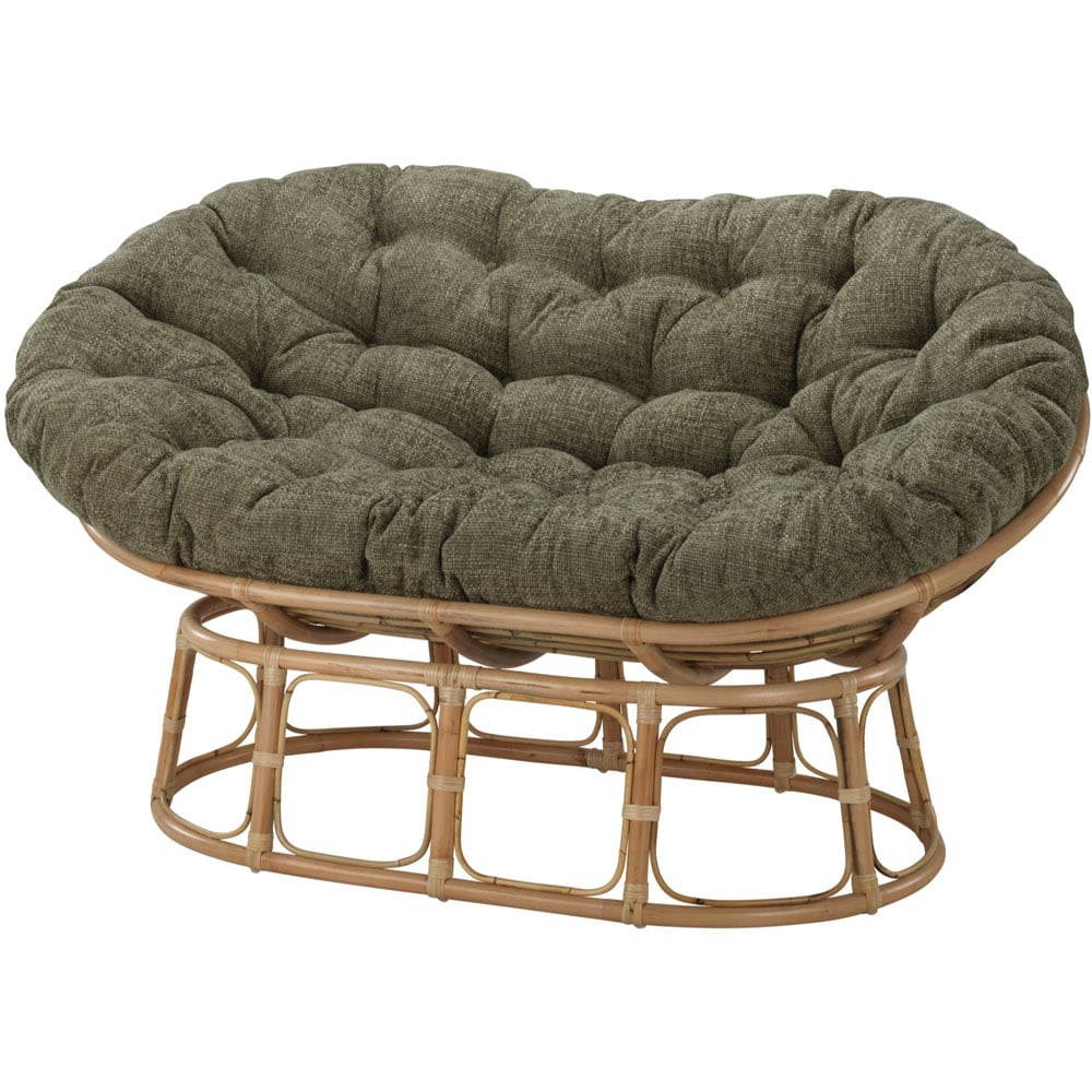 Desser Furniture Papasan 2 Seater Jubilee Sage and Natural Sofa Image 2
