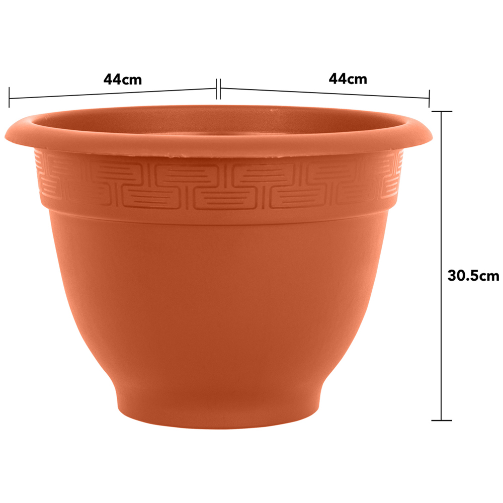 Wham Bell Pot Terracotta Recycled Plastic Round Planter 44cm 4 Pack Image 4