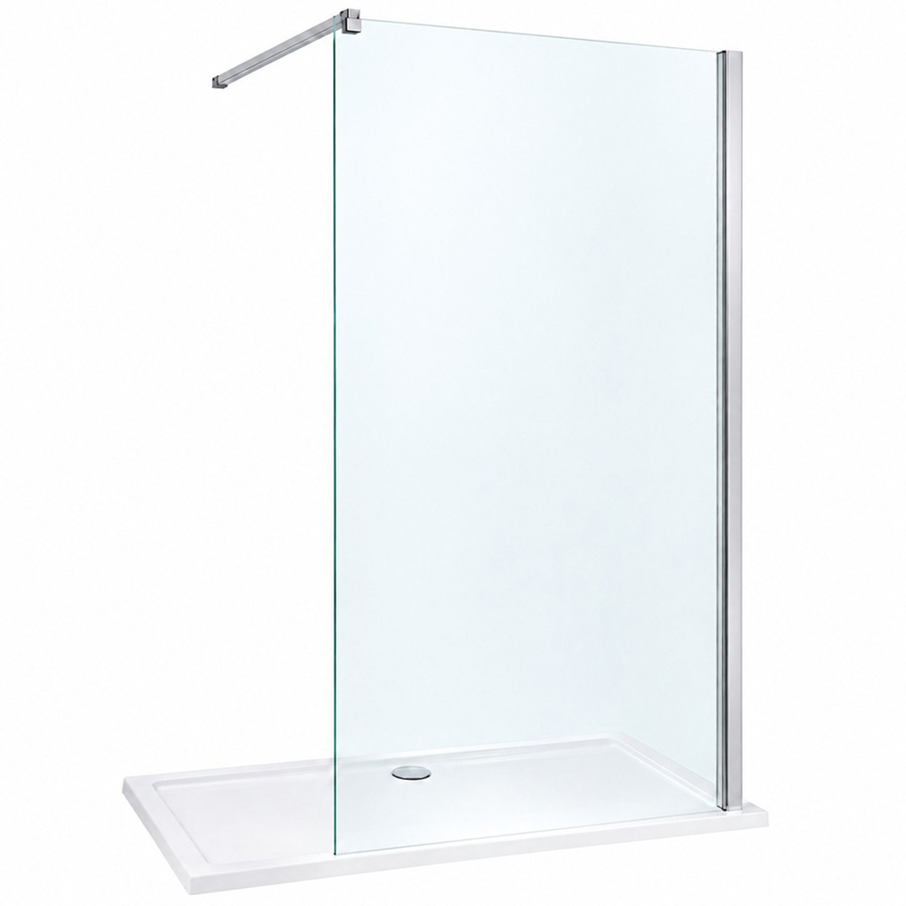 Stech Homes Walk-in Shower Screen with Shower Tray 900 x 1900mm Image 1