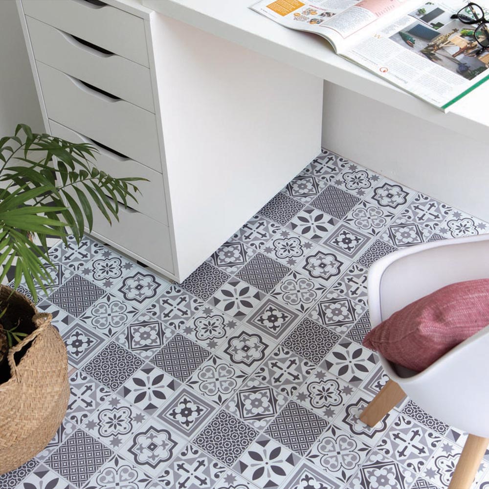 D-C-Fix Oriental Design Self Adhesive Floor Tiles 10 Pack Image 2