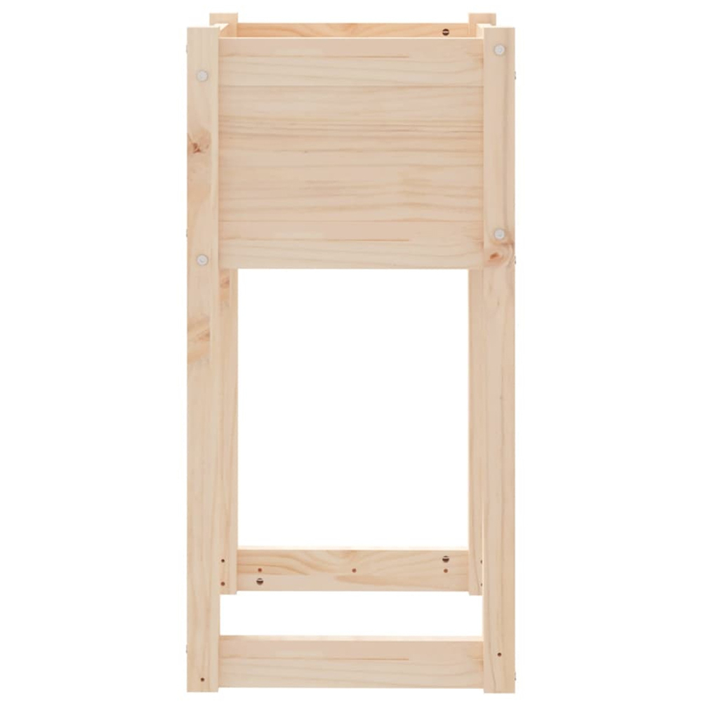 vidaXL Natural Solid Pine Wood Garden Planter with Legs 81 x 40 x 40cm Image 4