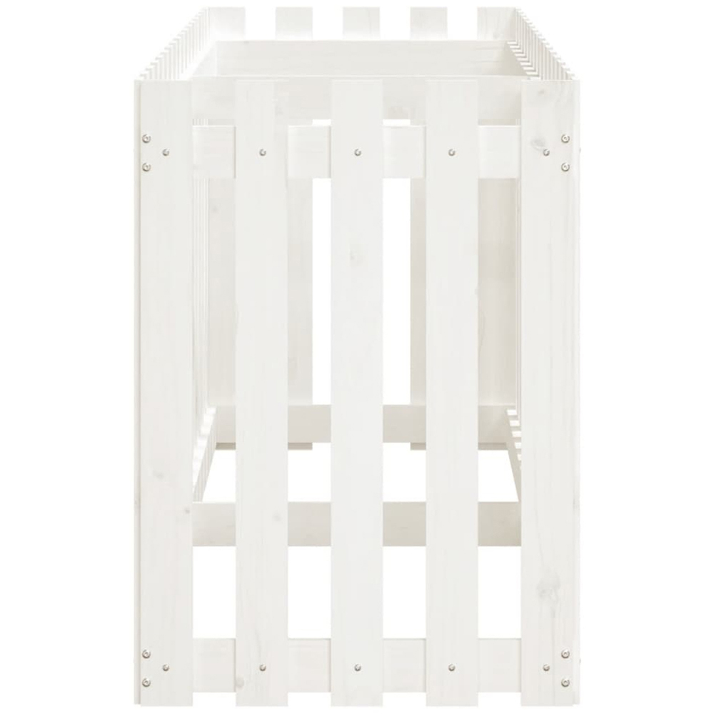 vidaXL White Solid Pine Wood Raised Garden Bed 70 x 200 x 50cm Image 5