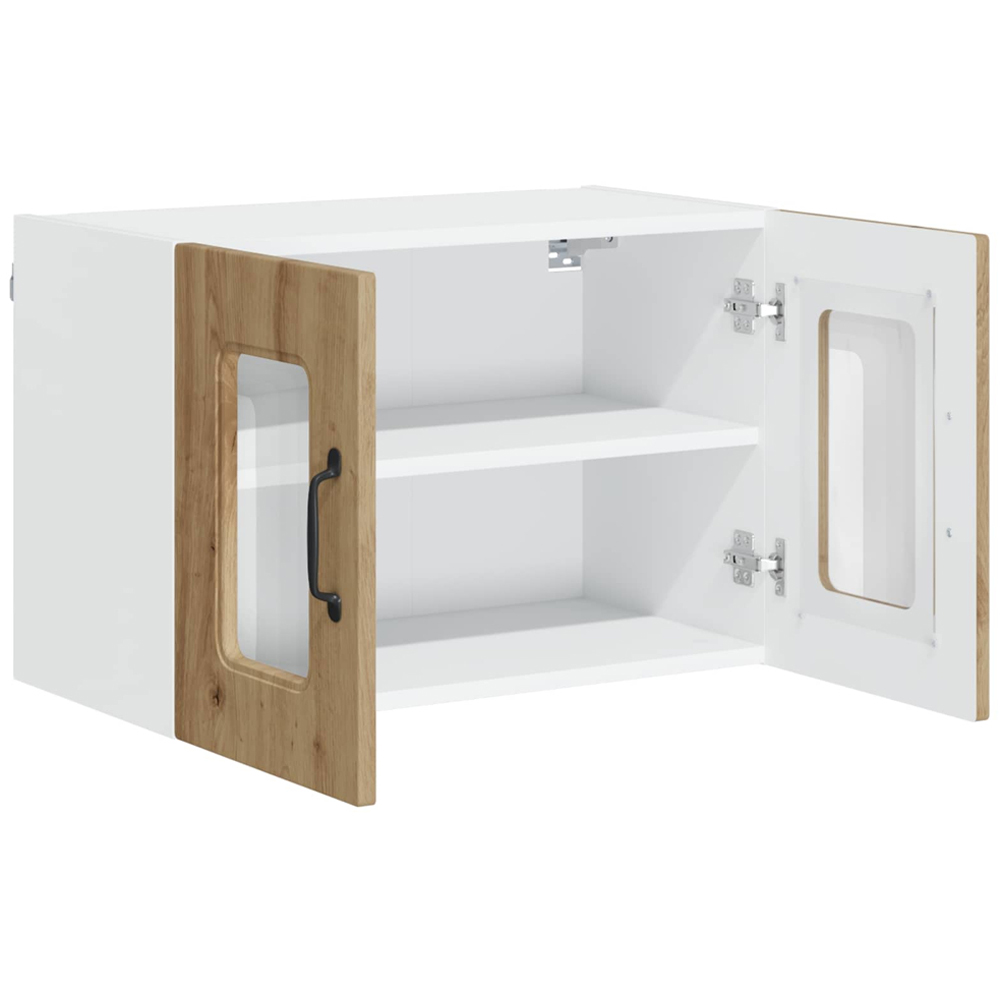 vidaXL Kalmar 2 Door Artisan Oak Wall Kitchen Cabinet 2 Pack Image 4