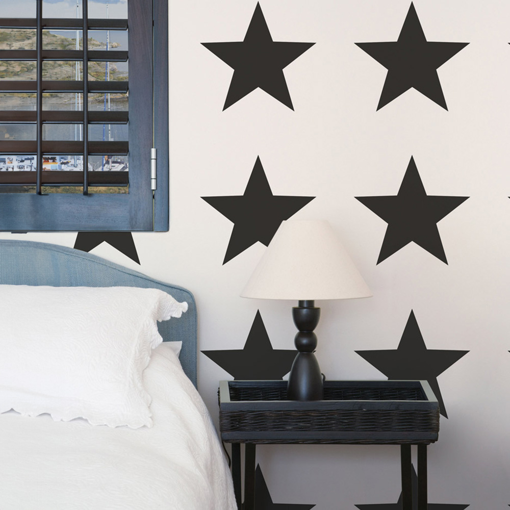 Galerie Deauville 2 Large Star Black and White Wallpaper Image 2
