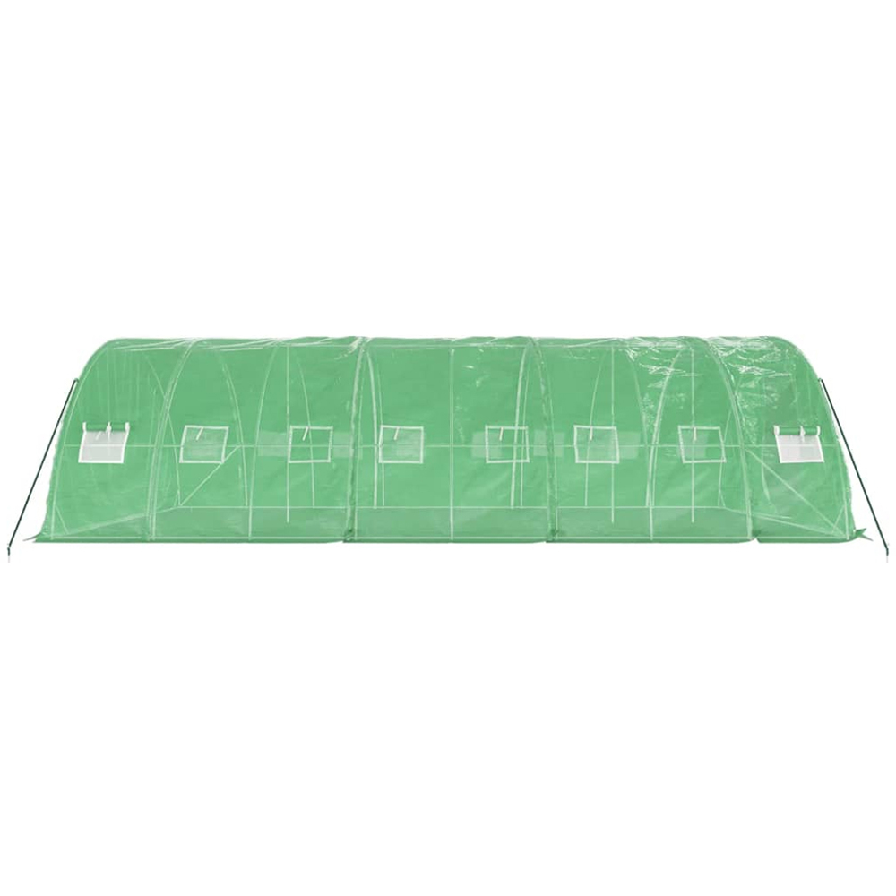 vidaXL Green Polyethylene Galvanised Steel Frame 26.2 x 16.4ft Greenhouse Image 4