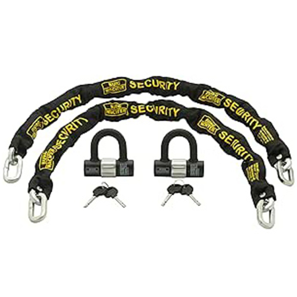 Burg-Wachter Duo Kit Sold Secure Diamond & Gold 1m x 10mm Keyed Alike Chain Twin Pack + U-locks Image 1