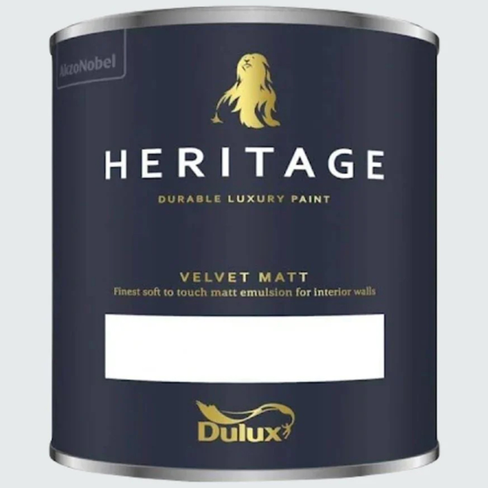 Dulux Heritage Walls and Ceilings Swedish White Velvet Matt Emulsion Paint 1L Image 2