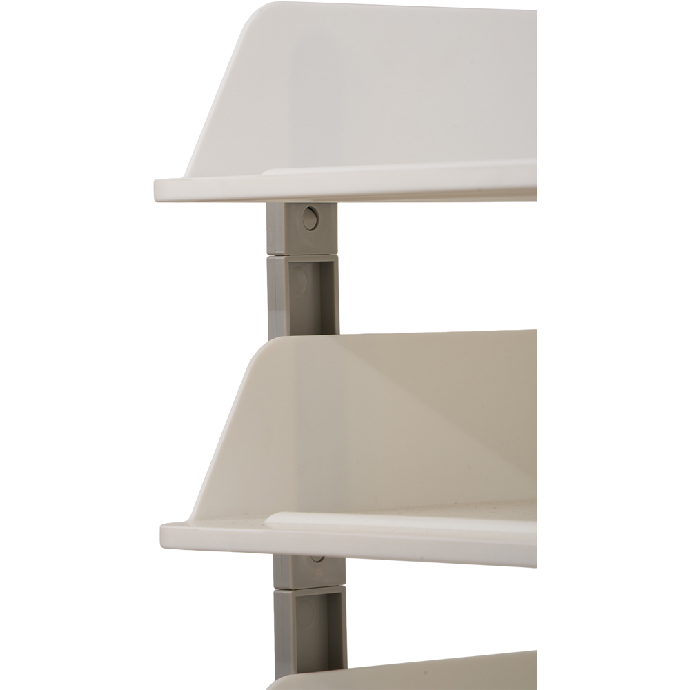 Living and Home 3-Tier White and Grey Tabletop File Organiser Rack Image 6